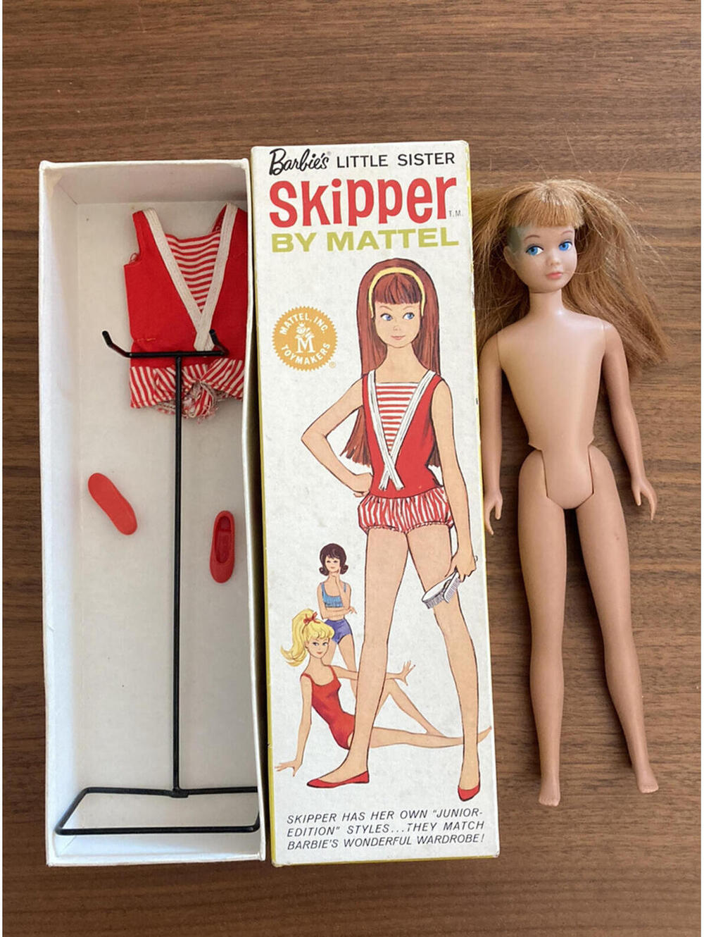 Mattel Barbie Doll Skipper Doll TM Sample Doll Test Market Redhead 950 Green Ear